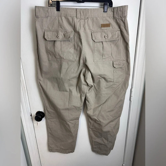 Cabelas men’s 7-pocket hiker cotton beige Cargo pants 40W 30L #1008 - Picture 2 of 7